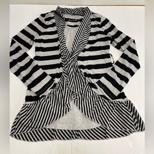 Girls Grane Navy & Grey Ruffled Long Sleeved Sweater Top Size XL Xlarge JD